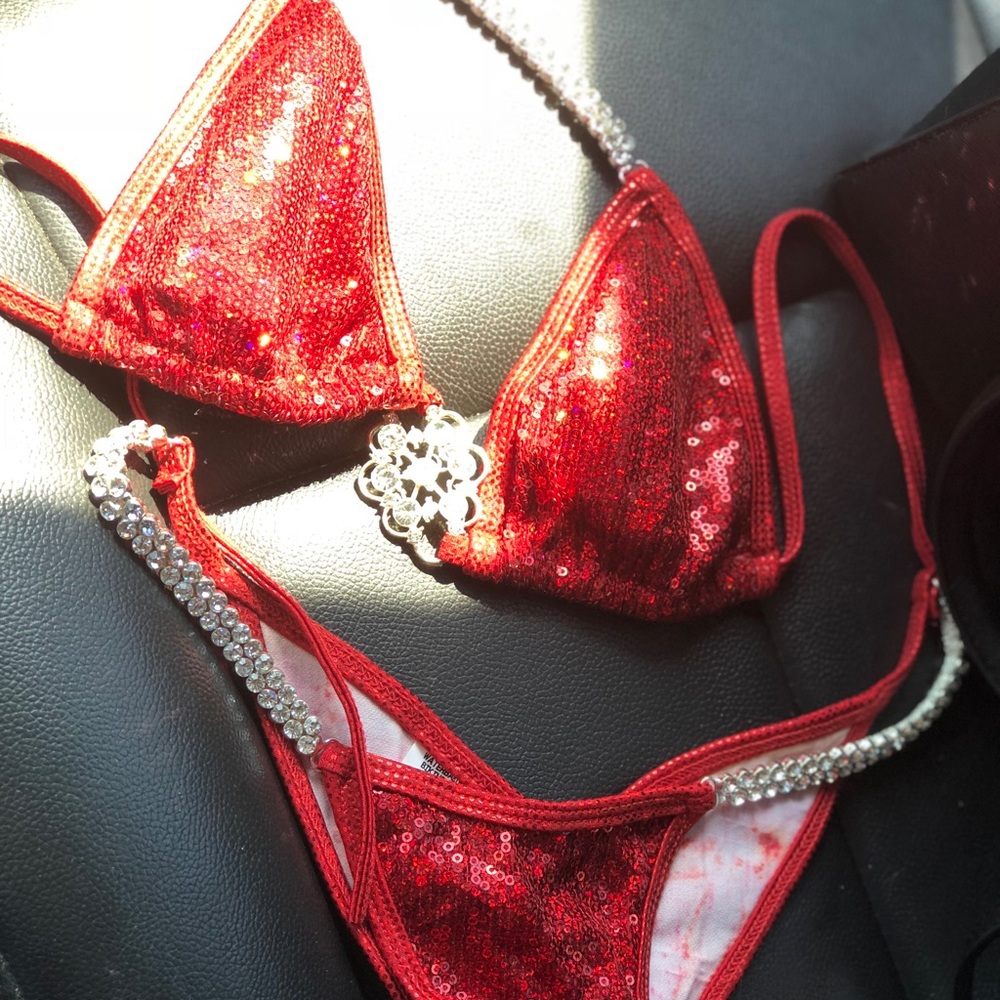 RED water babies swim suit